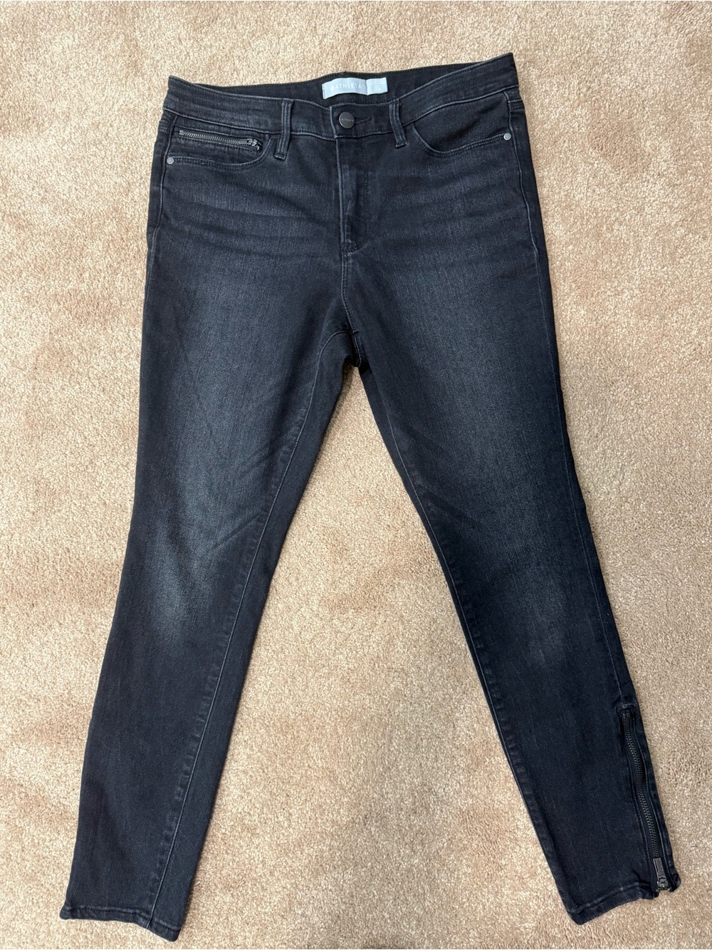 Athleta Black Slim Jeggings with Side Ankle Zips